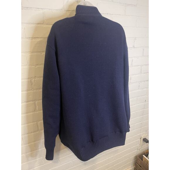 Orvis Men’s Wool Jacket | Size Large | Zipper Up | Navy Blue | Vintage Clothing - Picture 4 of 10